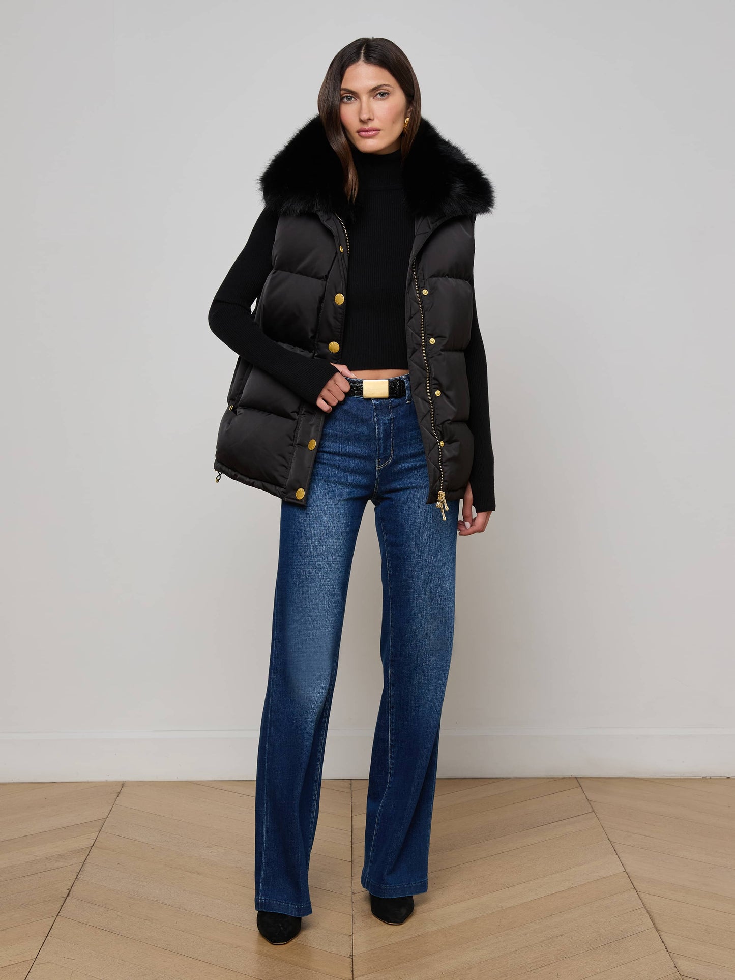 Nalo Faux Fur Puffer Vest