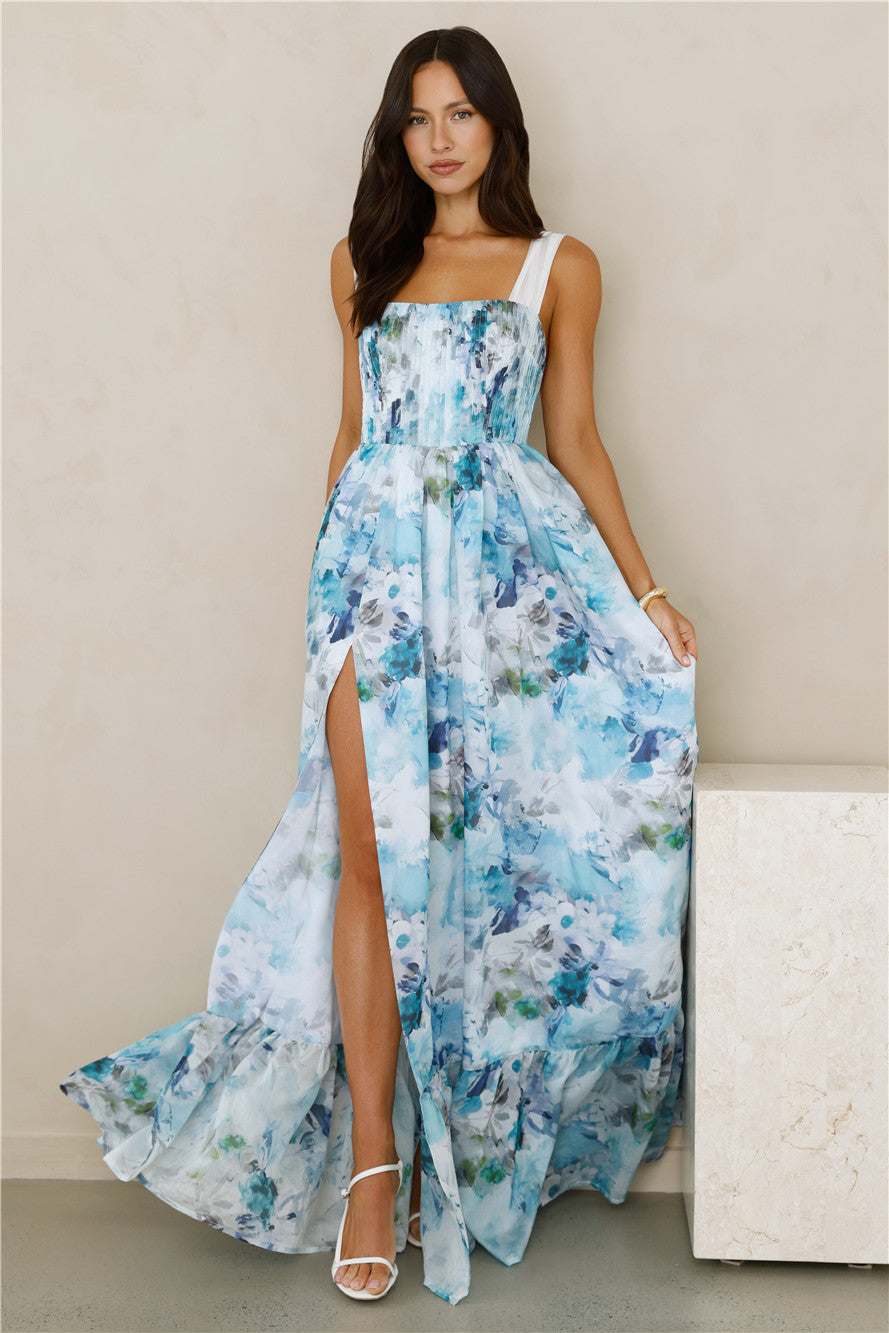 Beneath The Palms Maxi Dress Blue