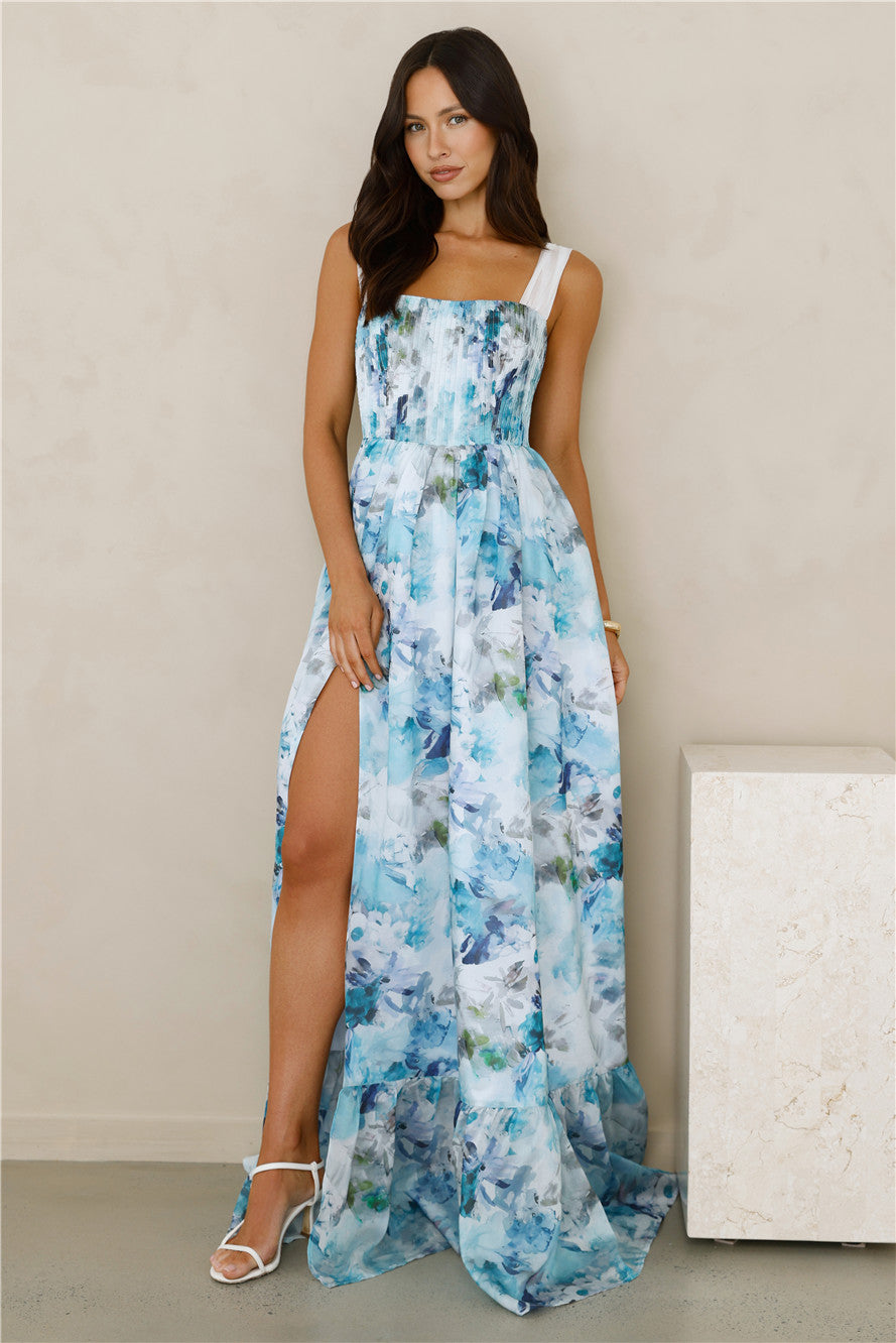 Beneath The Palms Maxi Dress Blue