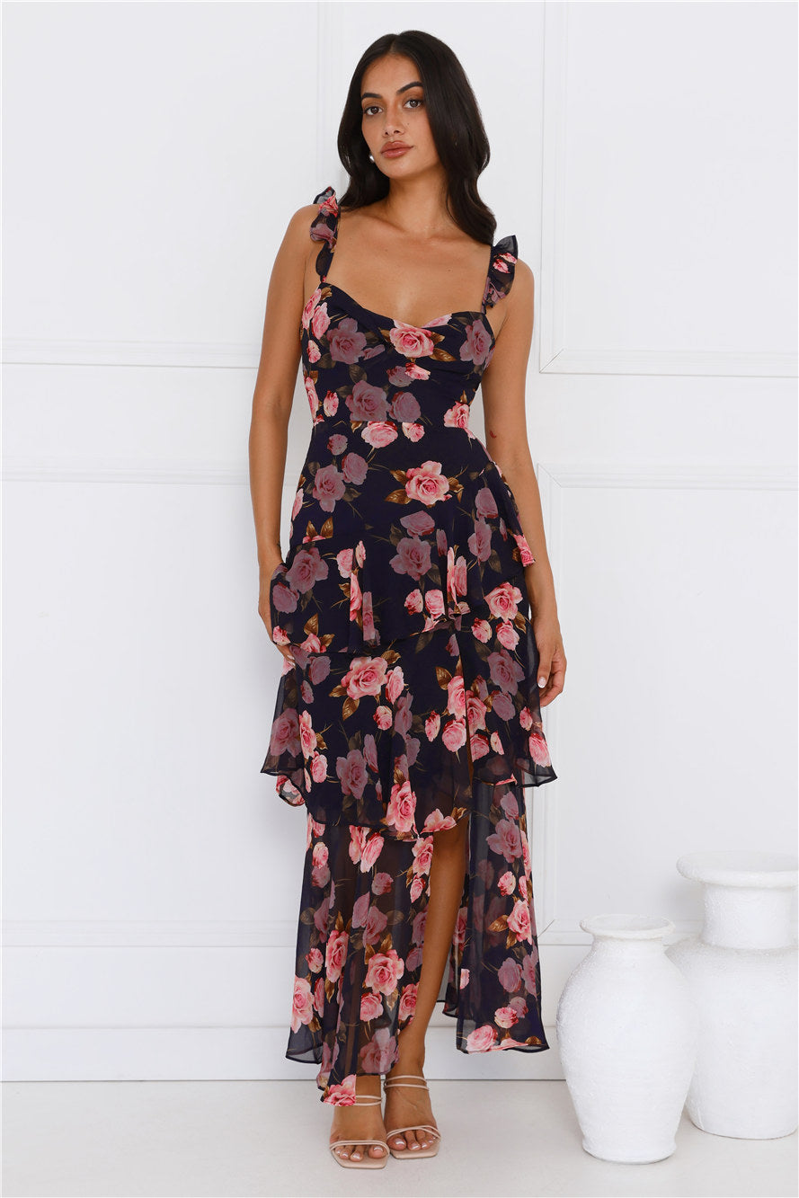 Dahlia Dance Maxi Dress Navy