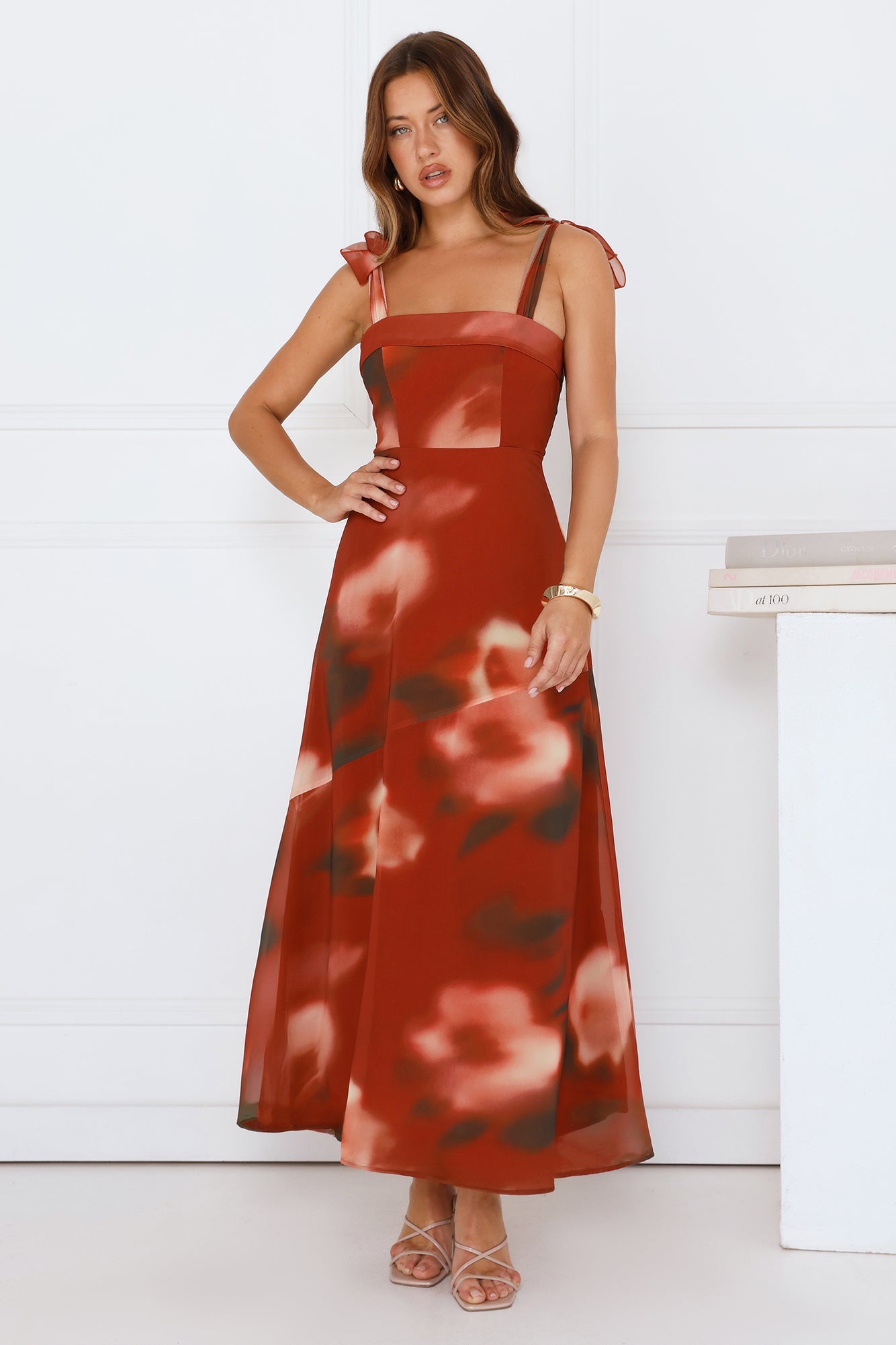 Fresh Feed Maxi Dress Rust