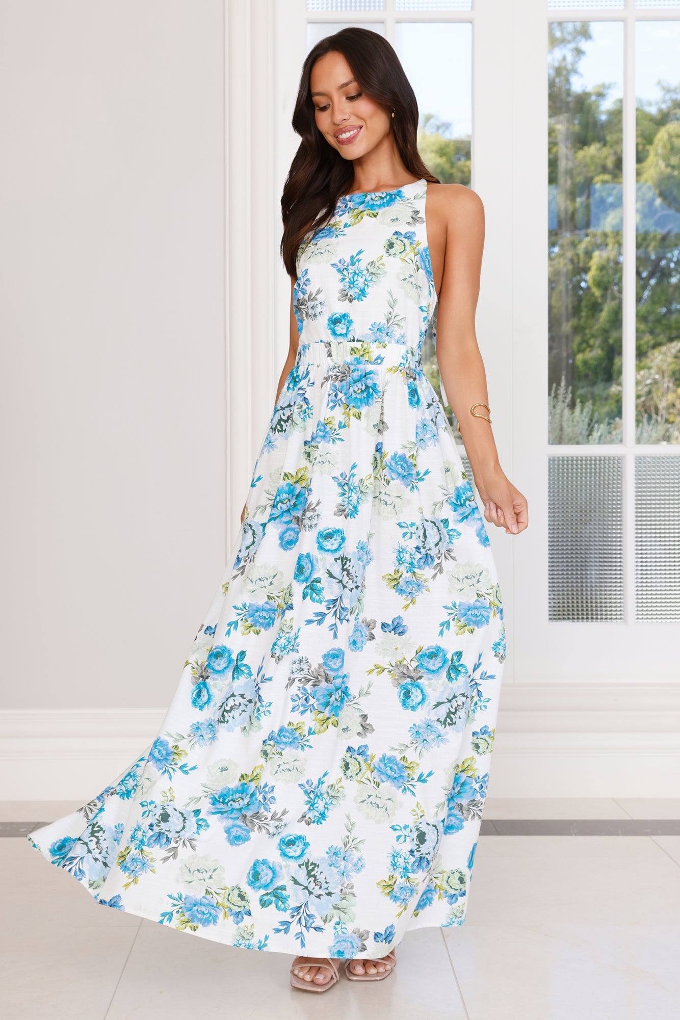 Airy Beauty Maxi Dress Blue