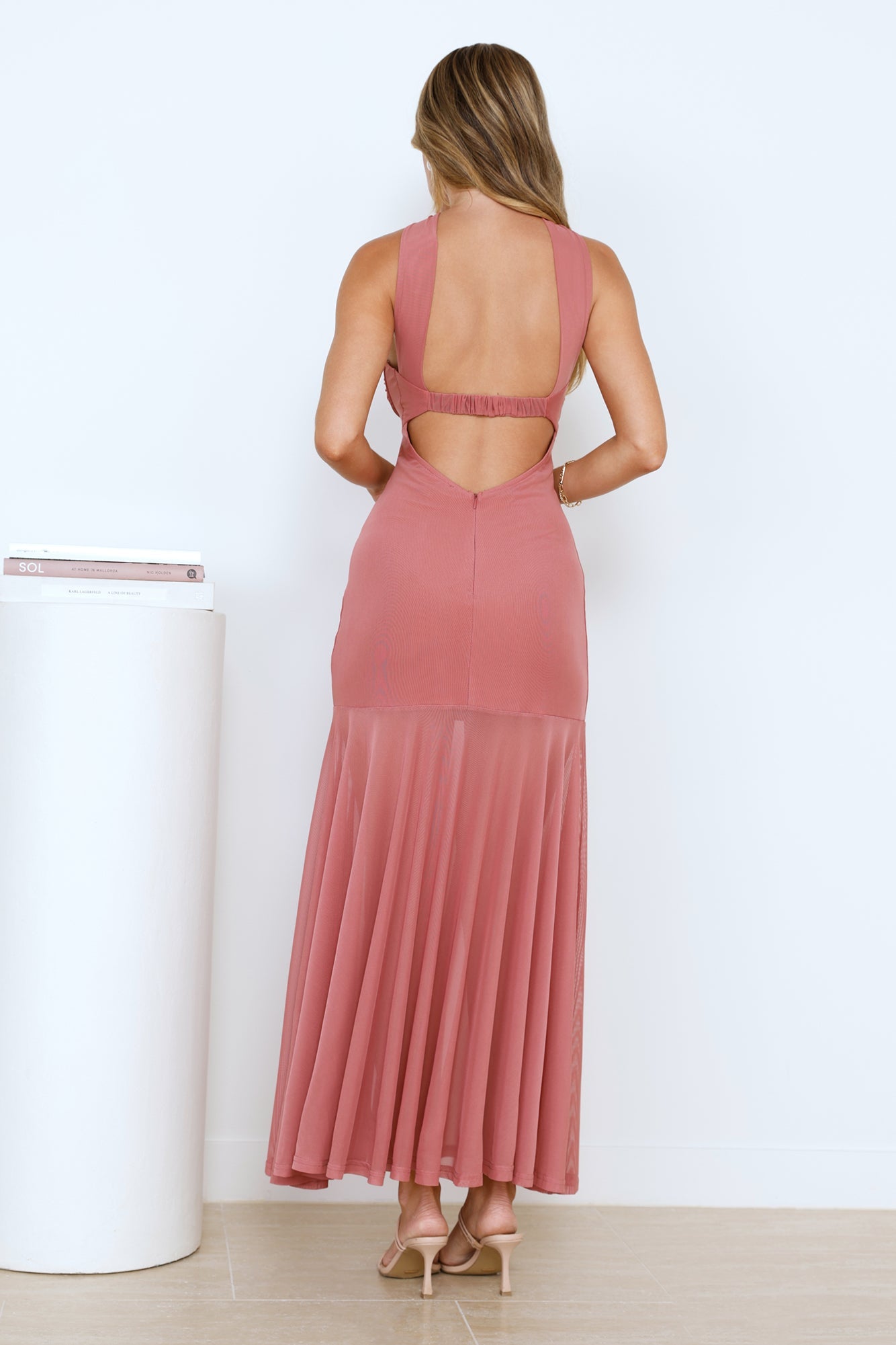 Serene Sway Strapless Maxi Dress Rose