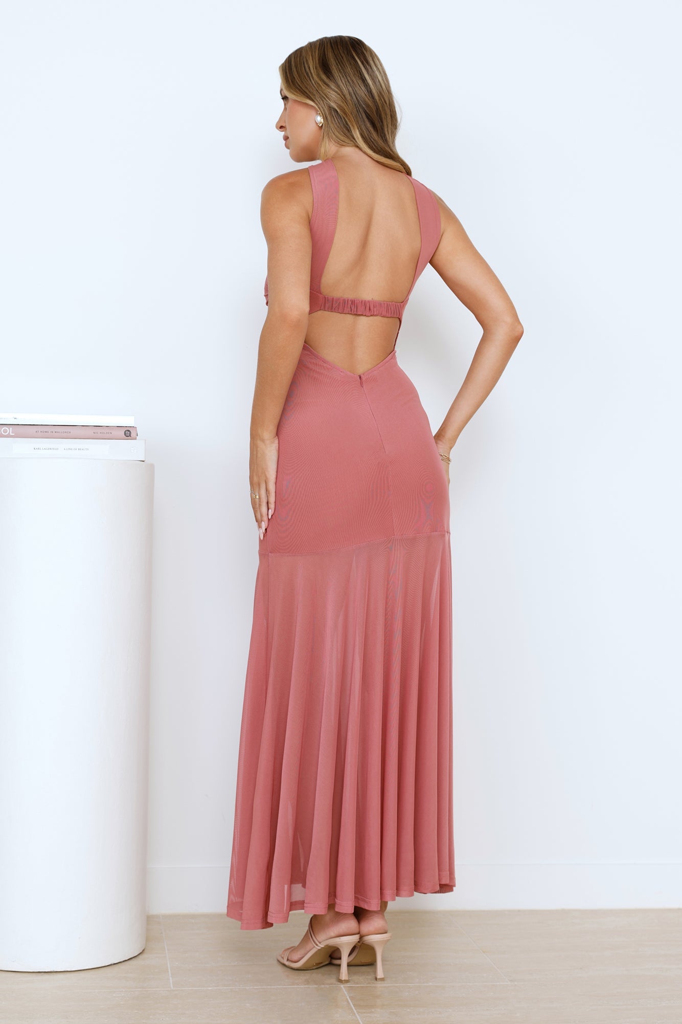 Serene Sway Strapless Maxi Dress Rose