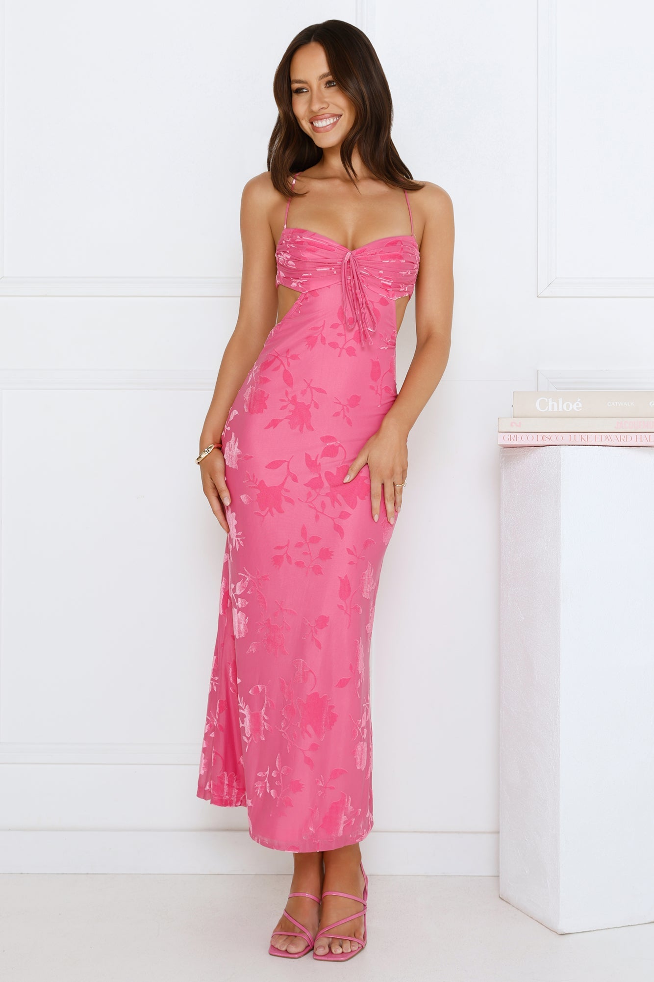 Twirl Into Fun Maxi Dress Pink