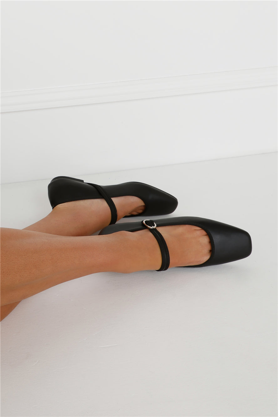 Flossy Ballet Flats Black