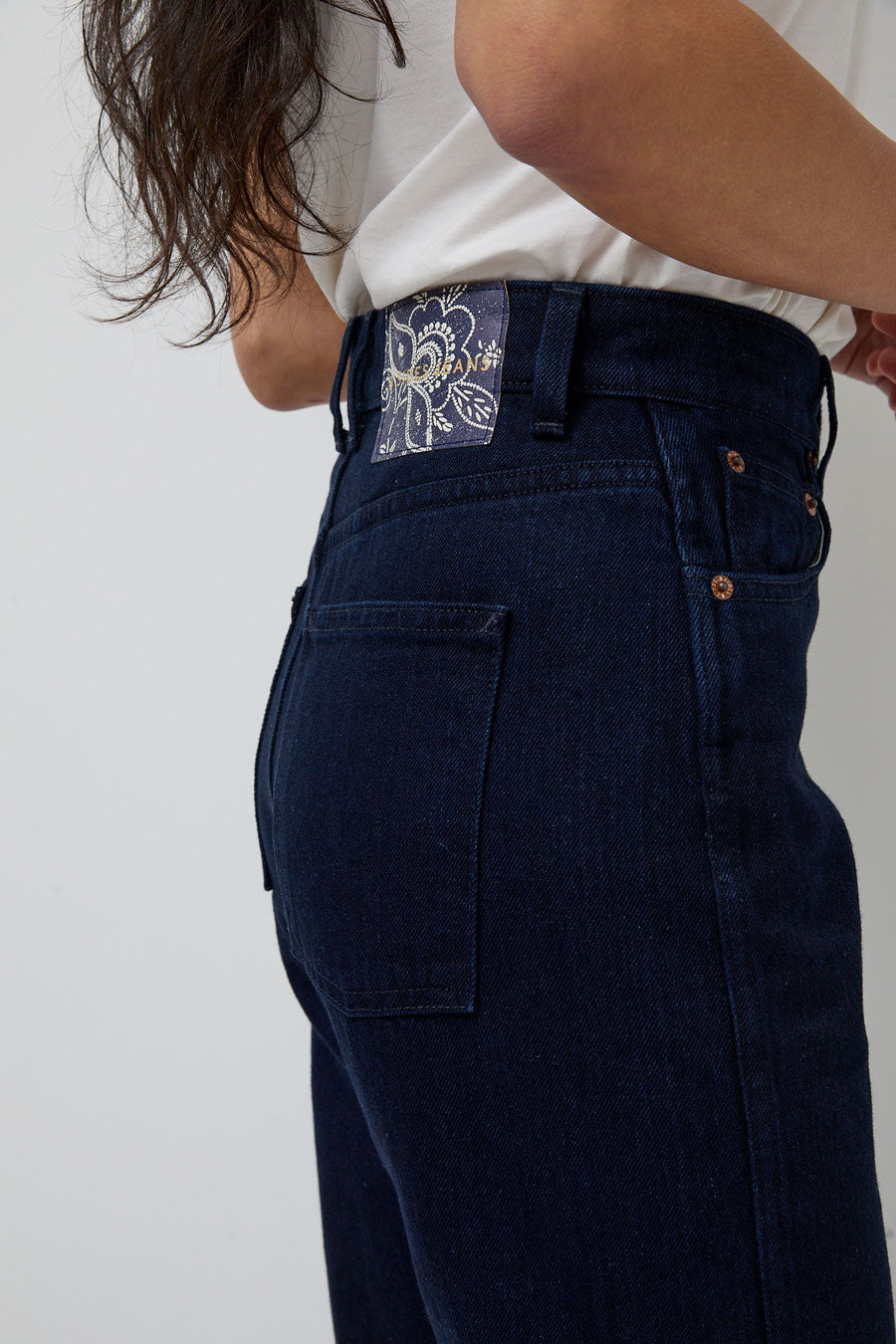 B Sides Plein High Straight in Indigo Rinse
