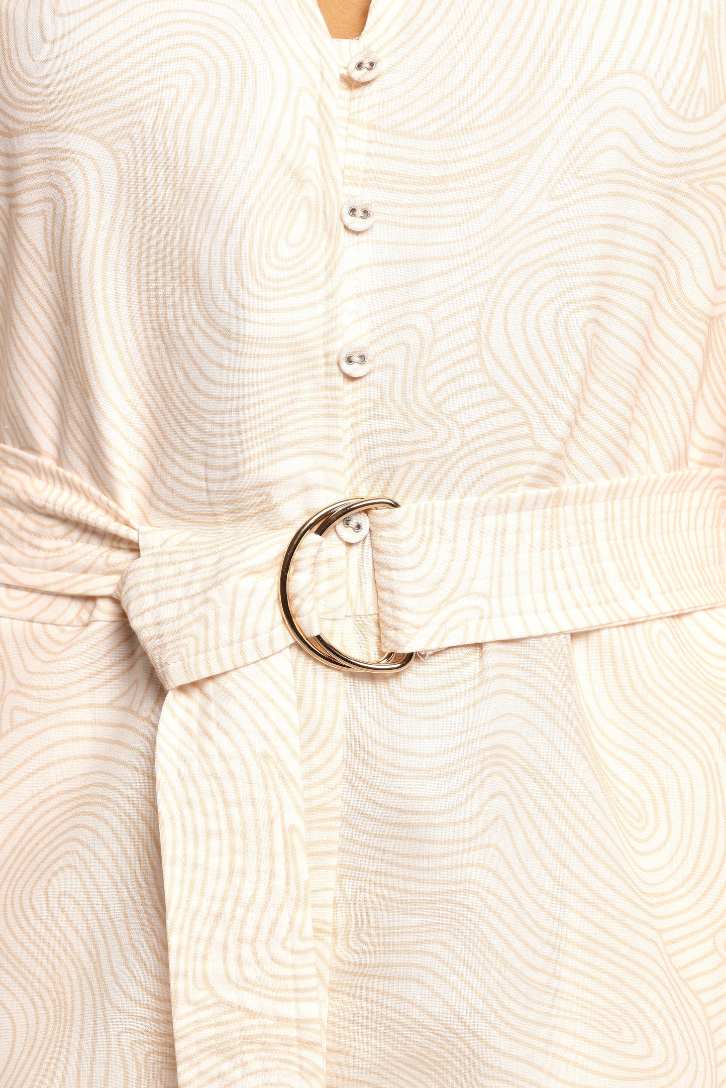 Cassian Belted Romper - Tan Swirl