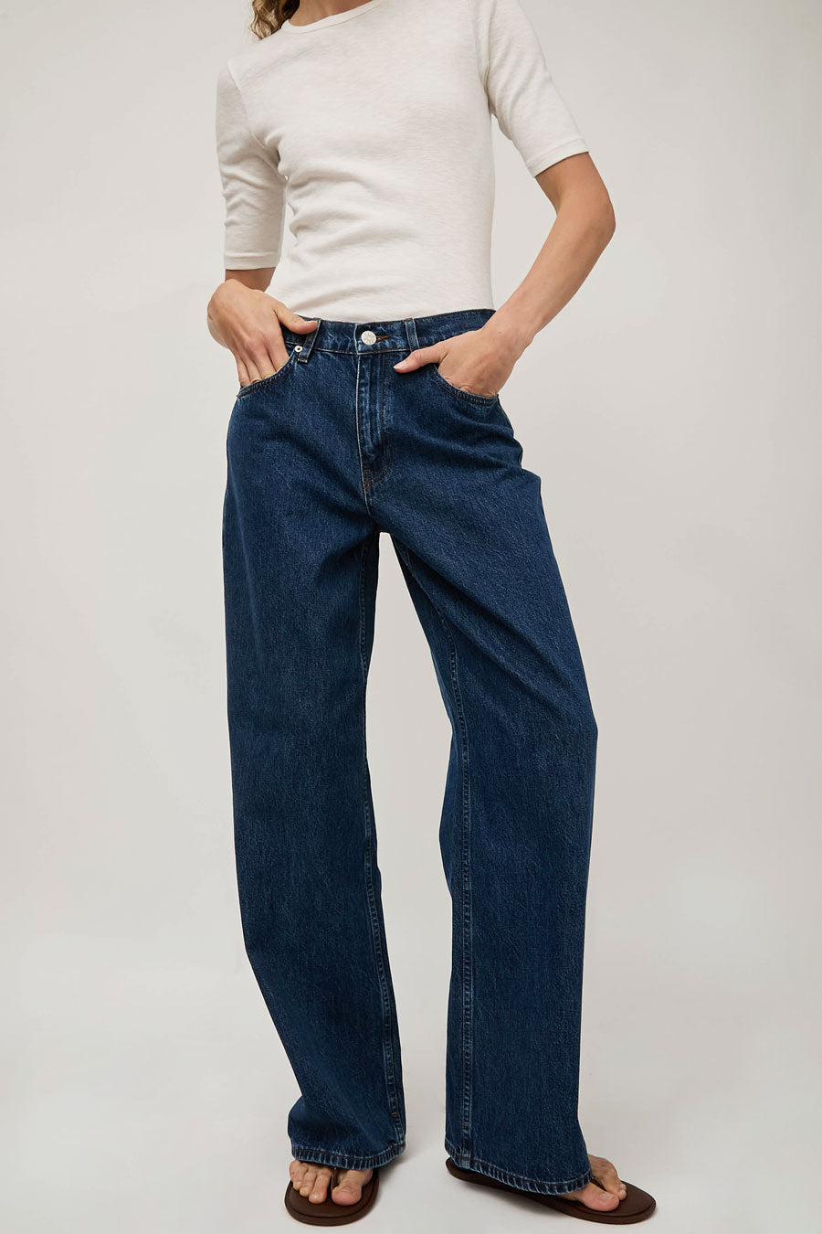 Dala Sling Jean in Flat Blue