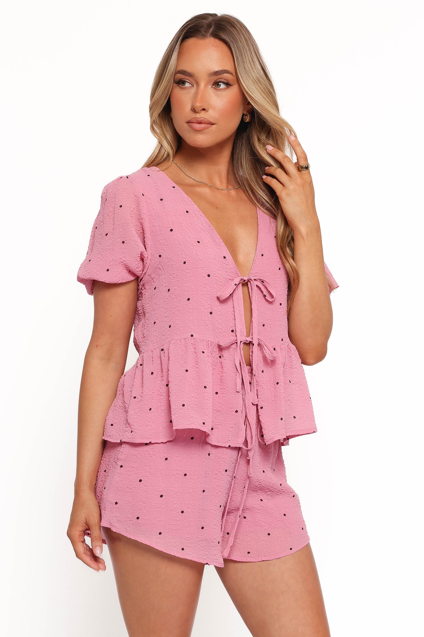 Dory Top - Pink Polka Dot