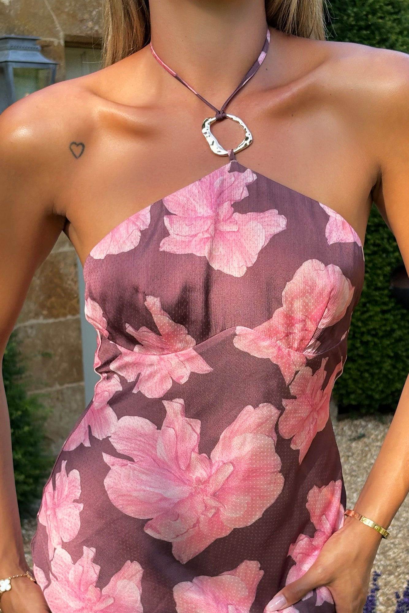 Dove Song Halter Maxi Dress Floral