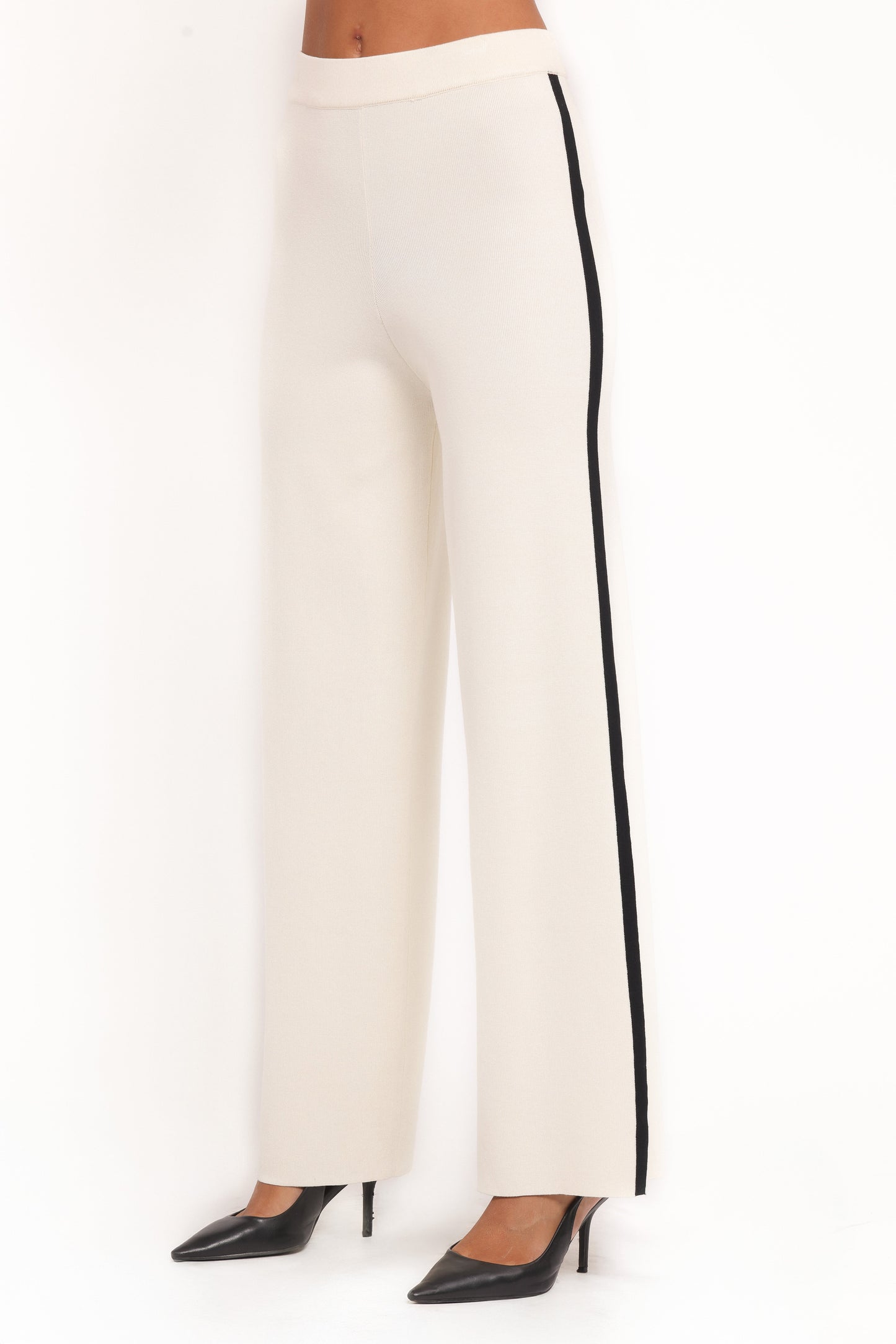 Jules Knitted Pant Set - White