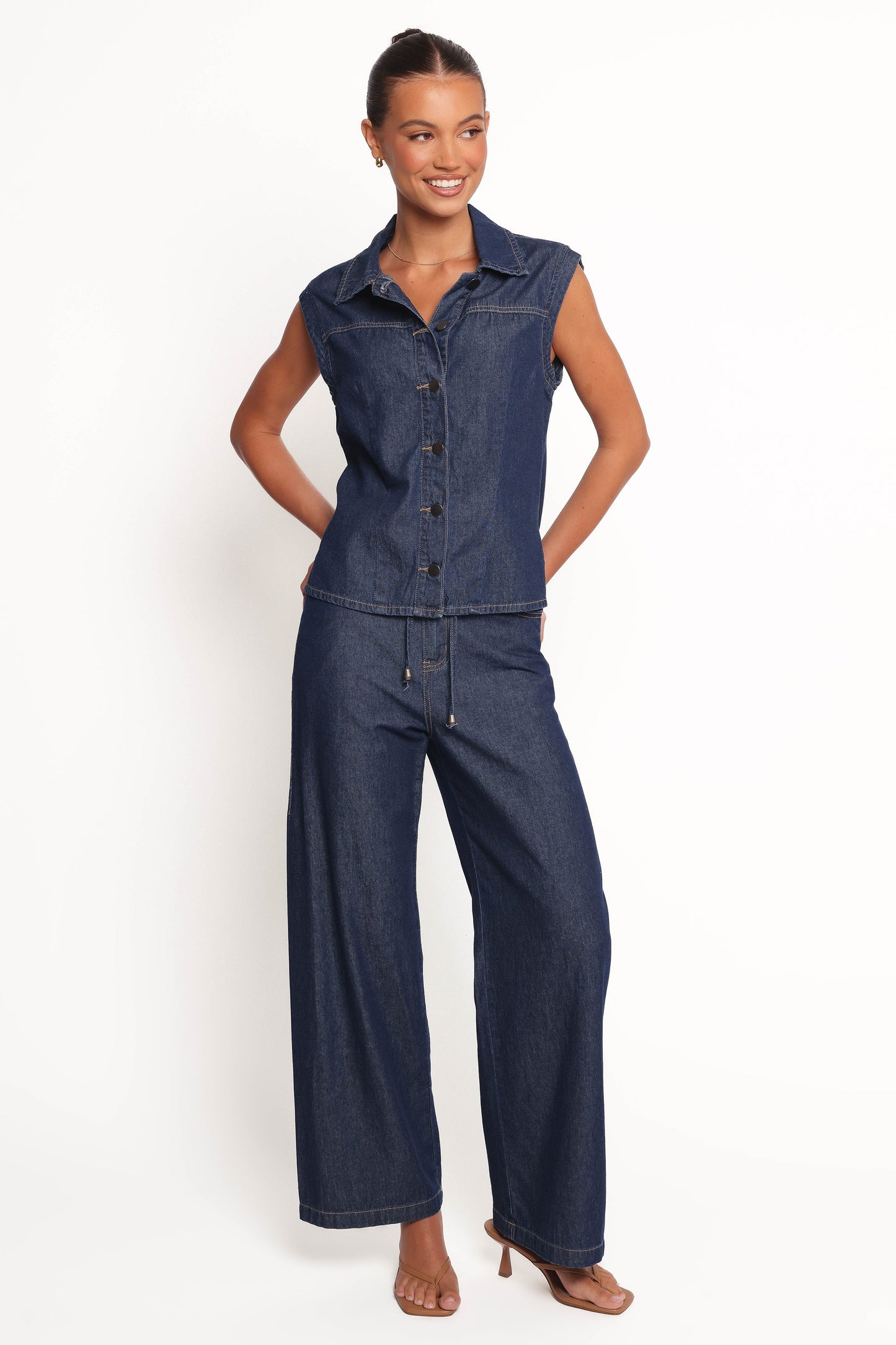 Kirie Denim Top - Indigo