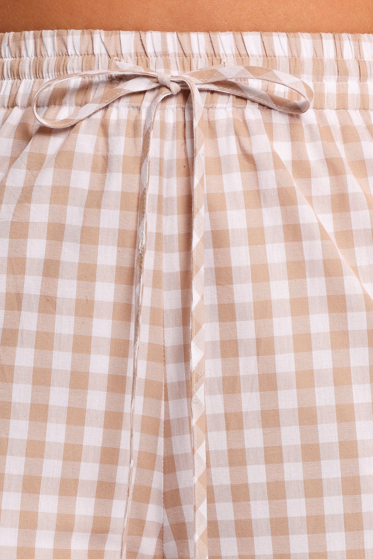 Marina Pant - Beige Gingham