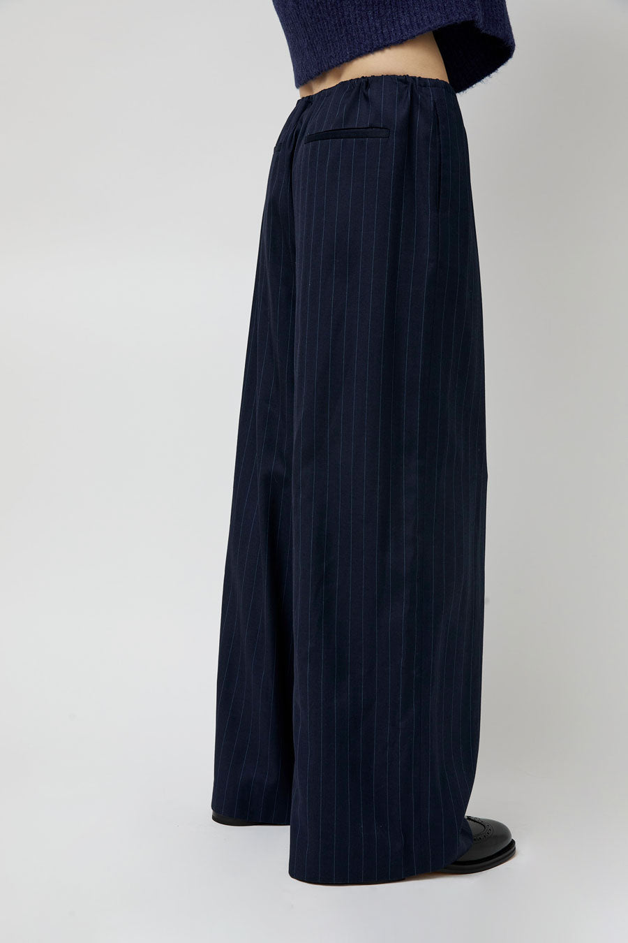 No.6 Mina Pant in Navy Pinstripe