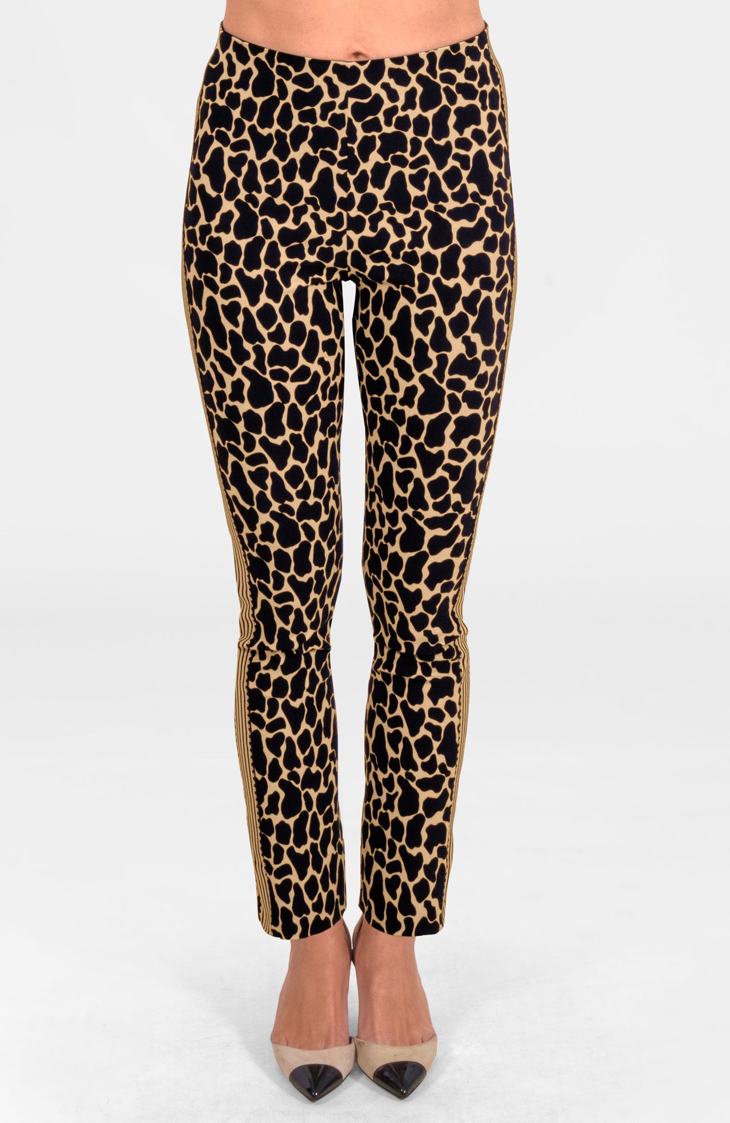 Gripeless Pull On Pants - Animal Instincts- Giraffe Khaki