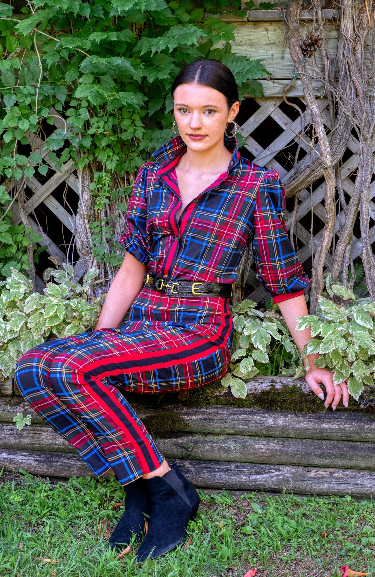 Gripeless Pull On Pants - Stewart Plaid