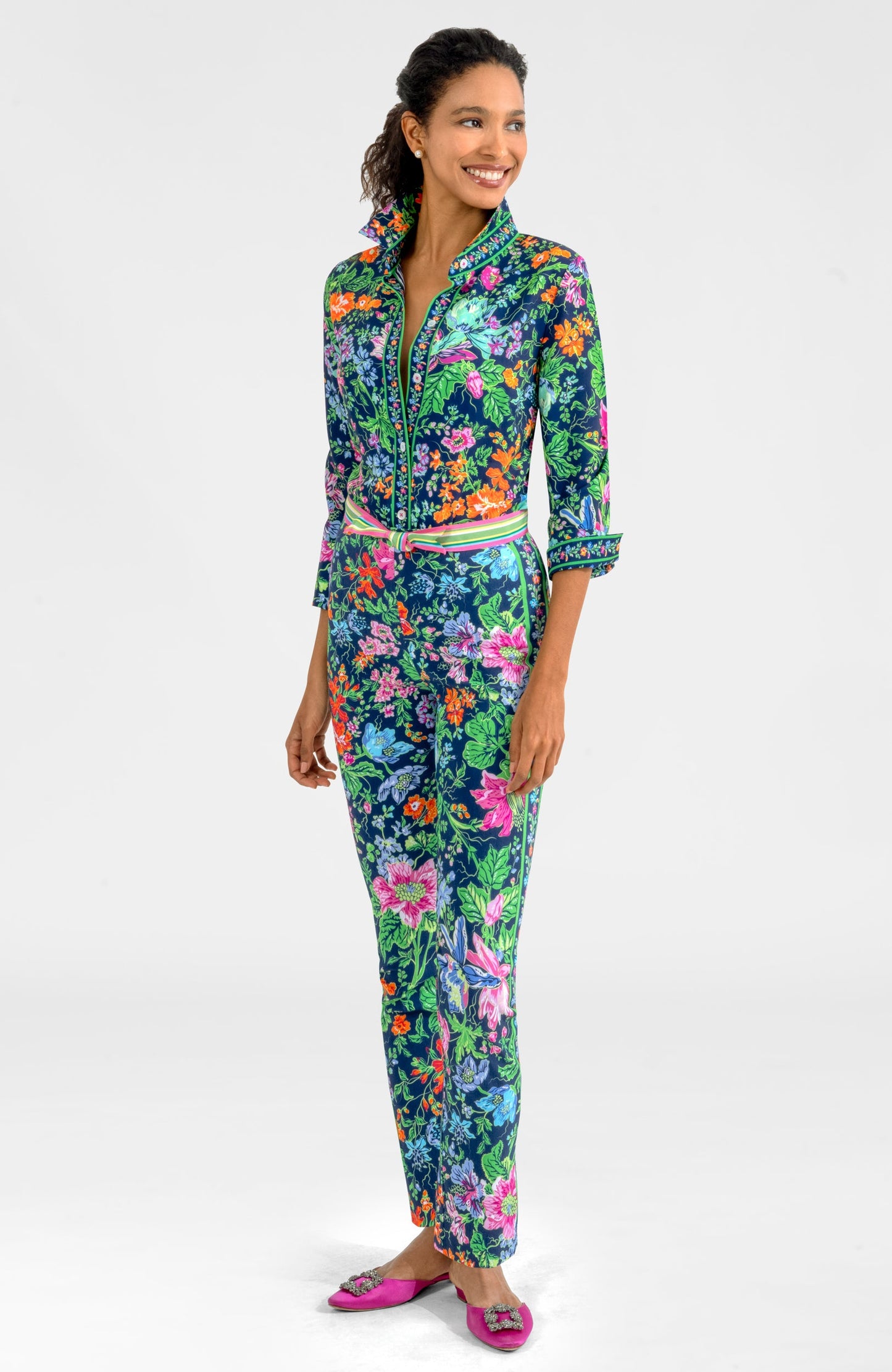 Gripeless Pull On Pants - English Garden