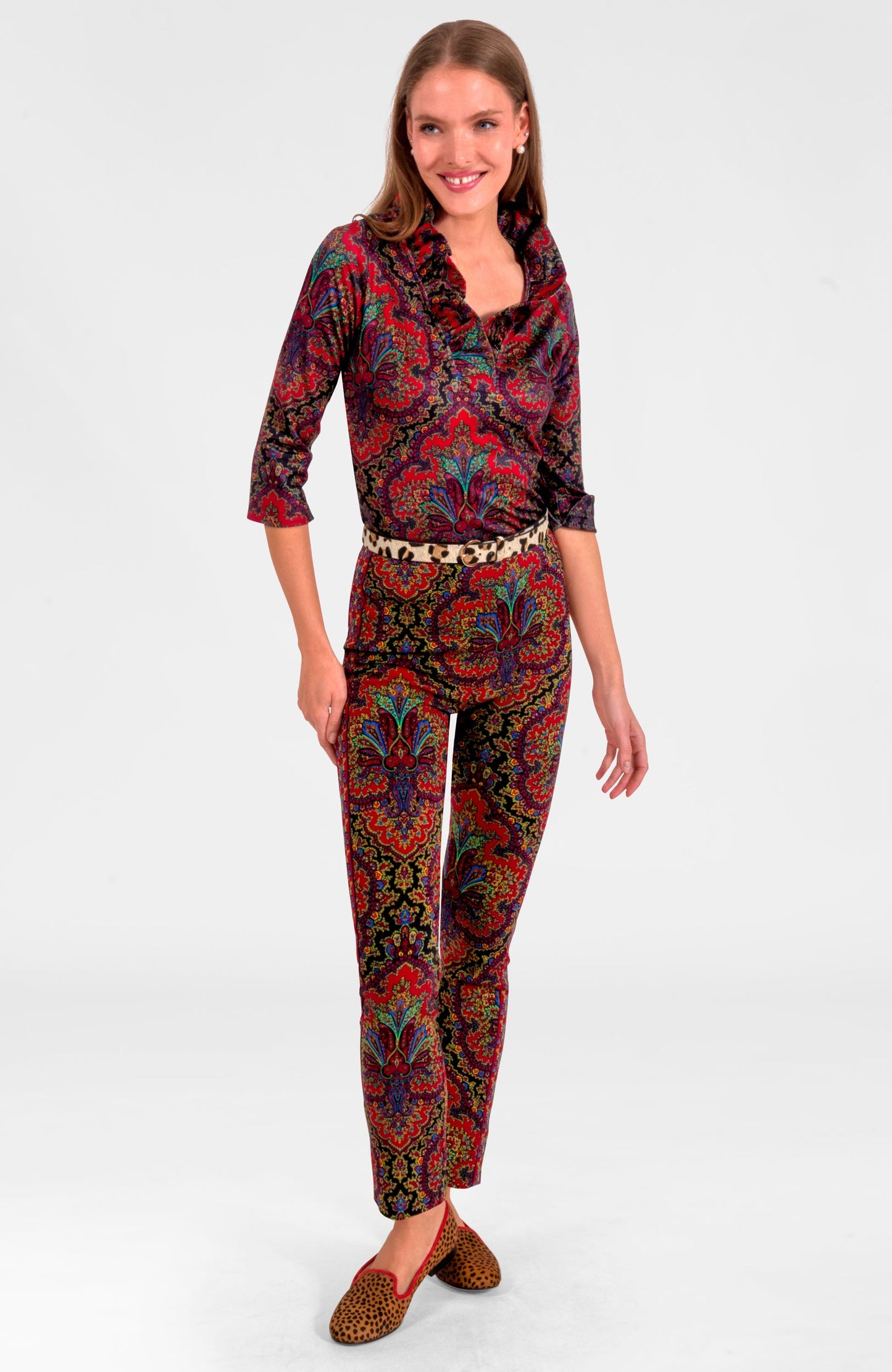 Gripeless Pull On Pants - Passion Paisley