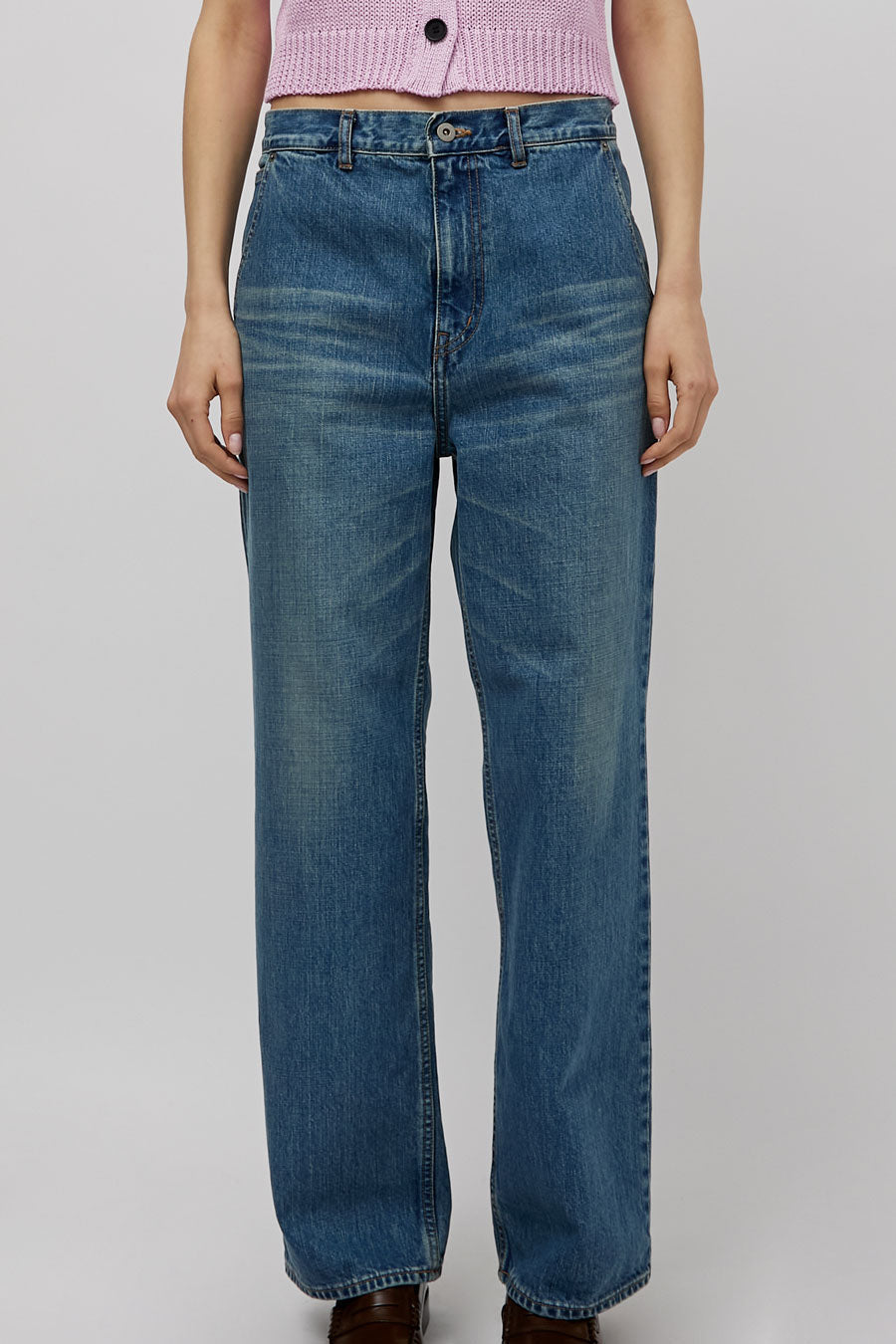 Sayaka Davis Straight Leg Denim in Light Blue