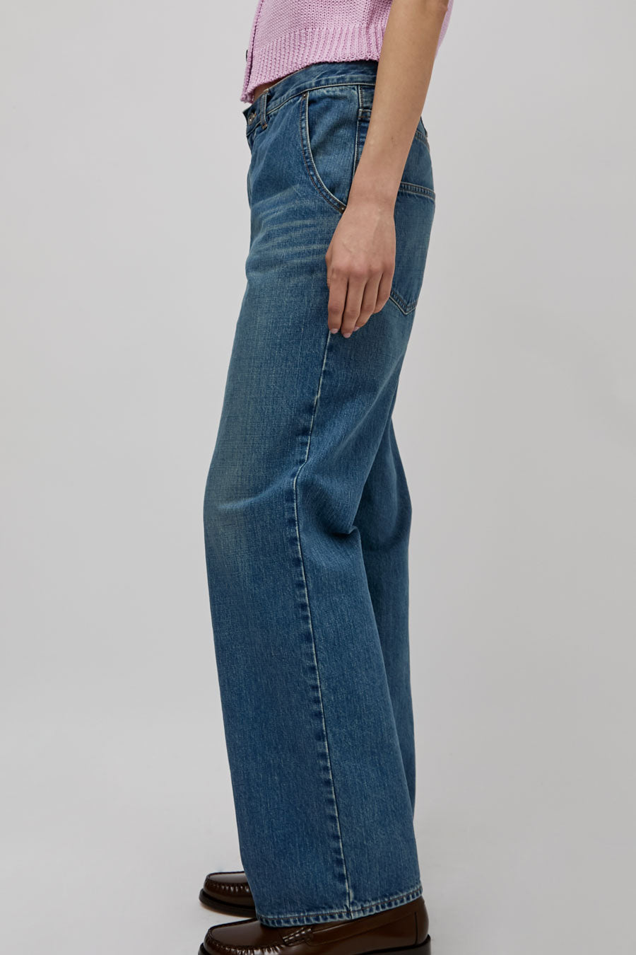 Sayaka Davis Straight Leg Denim in Light Blue