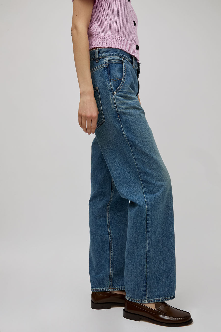 Sayaka Davis Straight Leg Denim in Light Blue