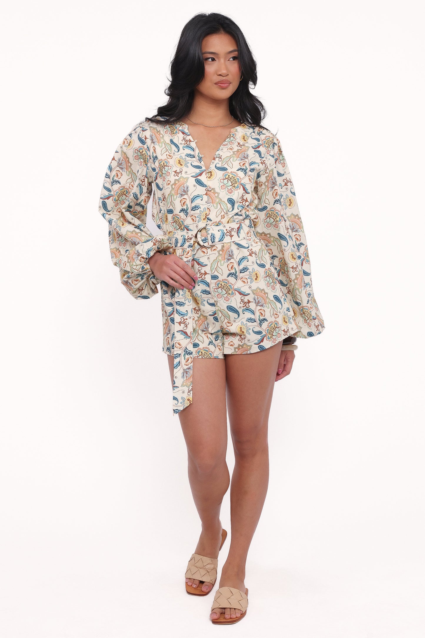 Soul Belted Romper - Paisley
