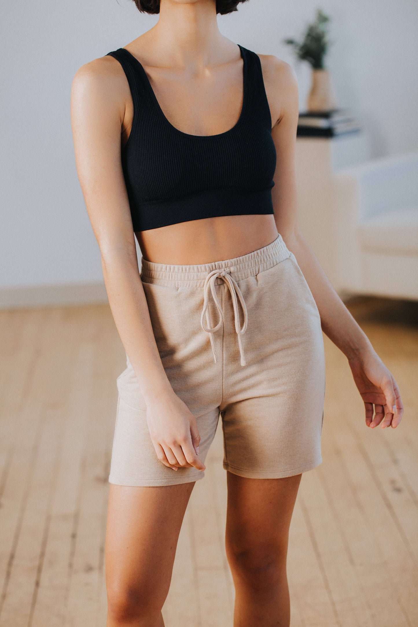 Serena Gym Shorts in Sand