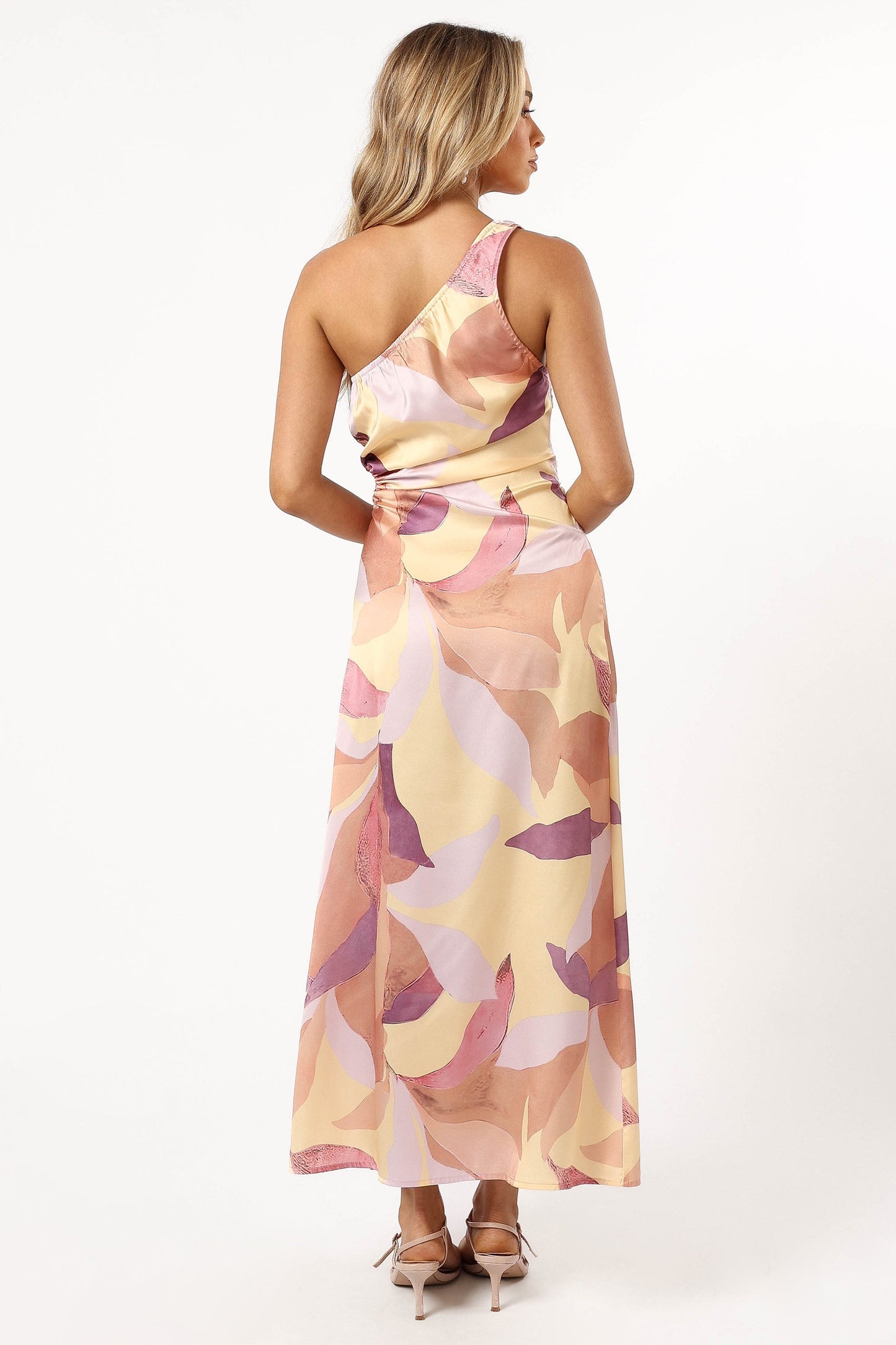 Lidia One Shoulder Maxi Dress - Warm Multi
