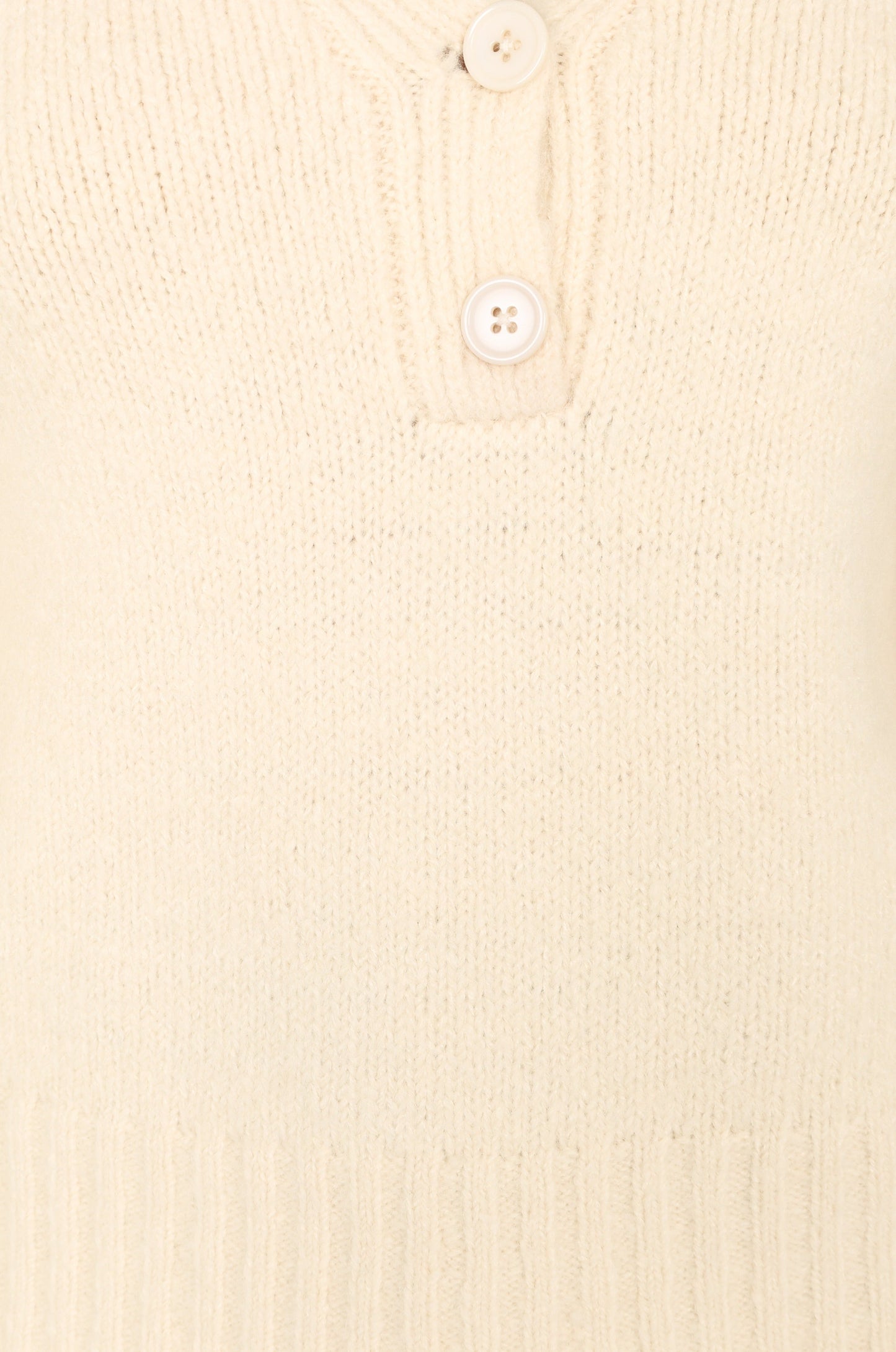 Kahlani Button Front Knit Sweater - Cream