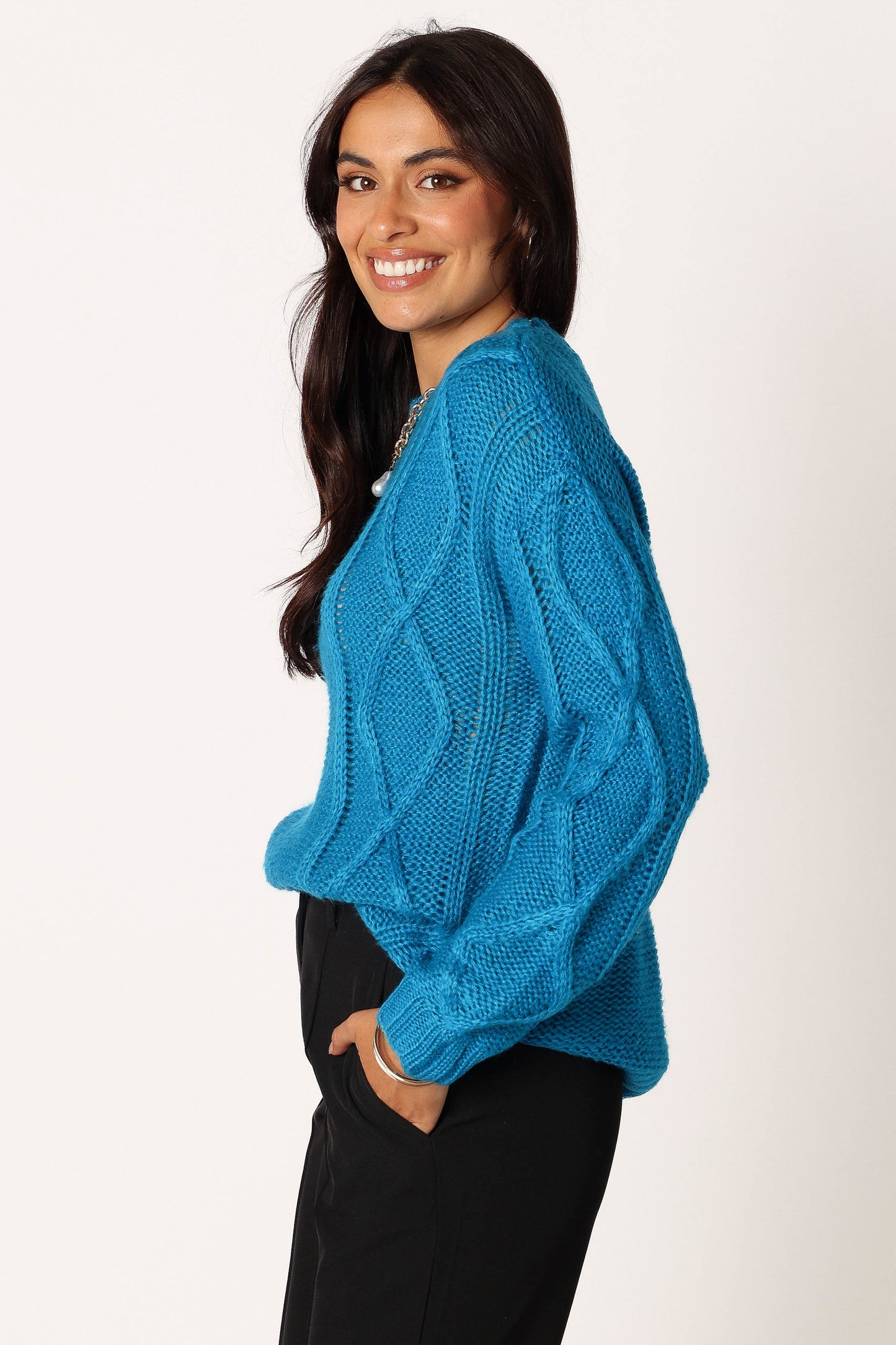 Michaela Knit Sweater - Royal Blue