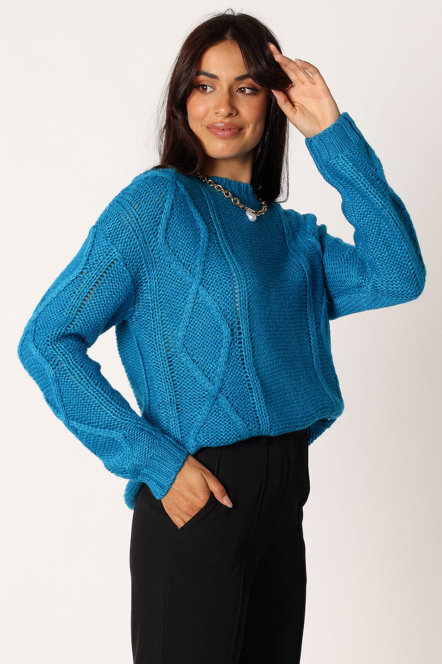 Michaela Knit Sweater - Royal Blue