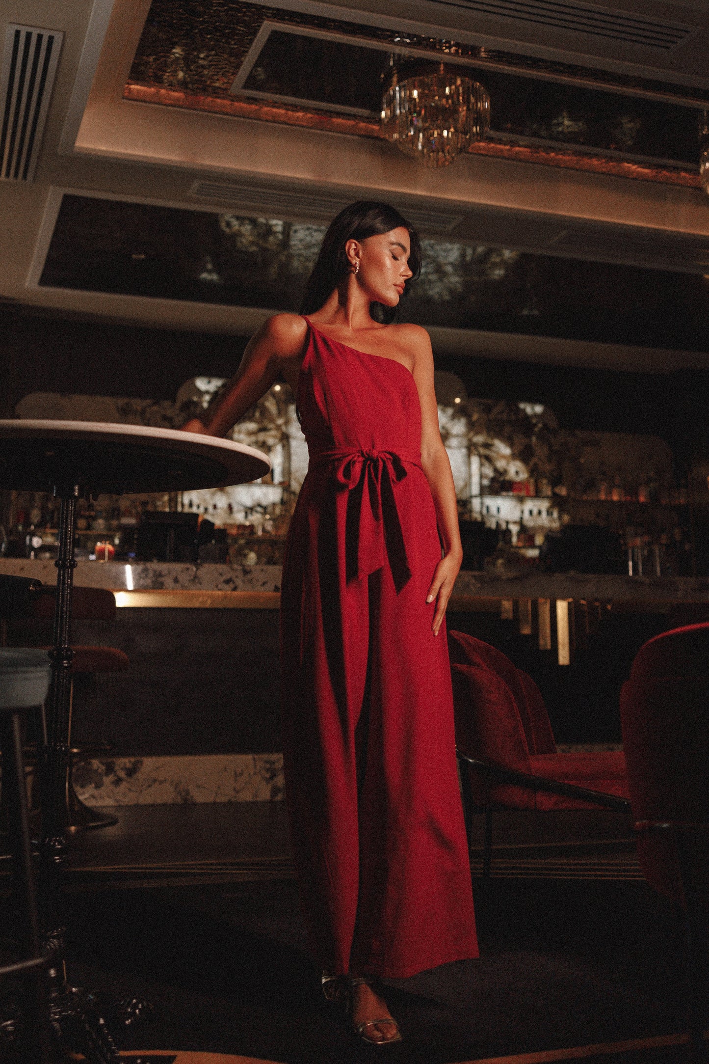 Leyton Jumpsuit - Burgundy