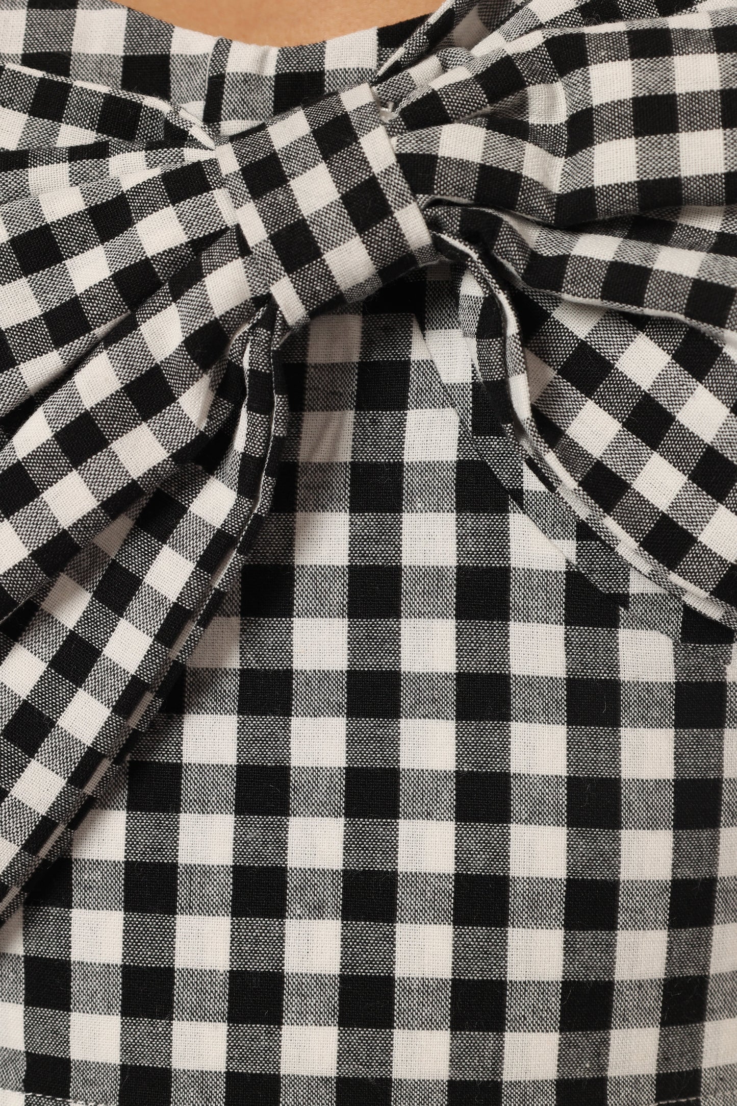 Bambi Top - Black Gingham