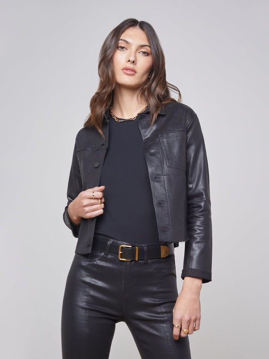 Janelle Coated Jean Jacket