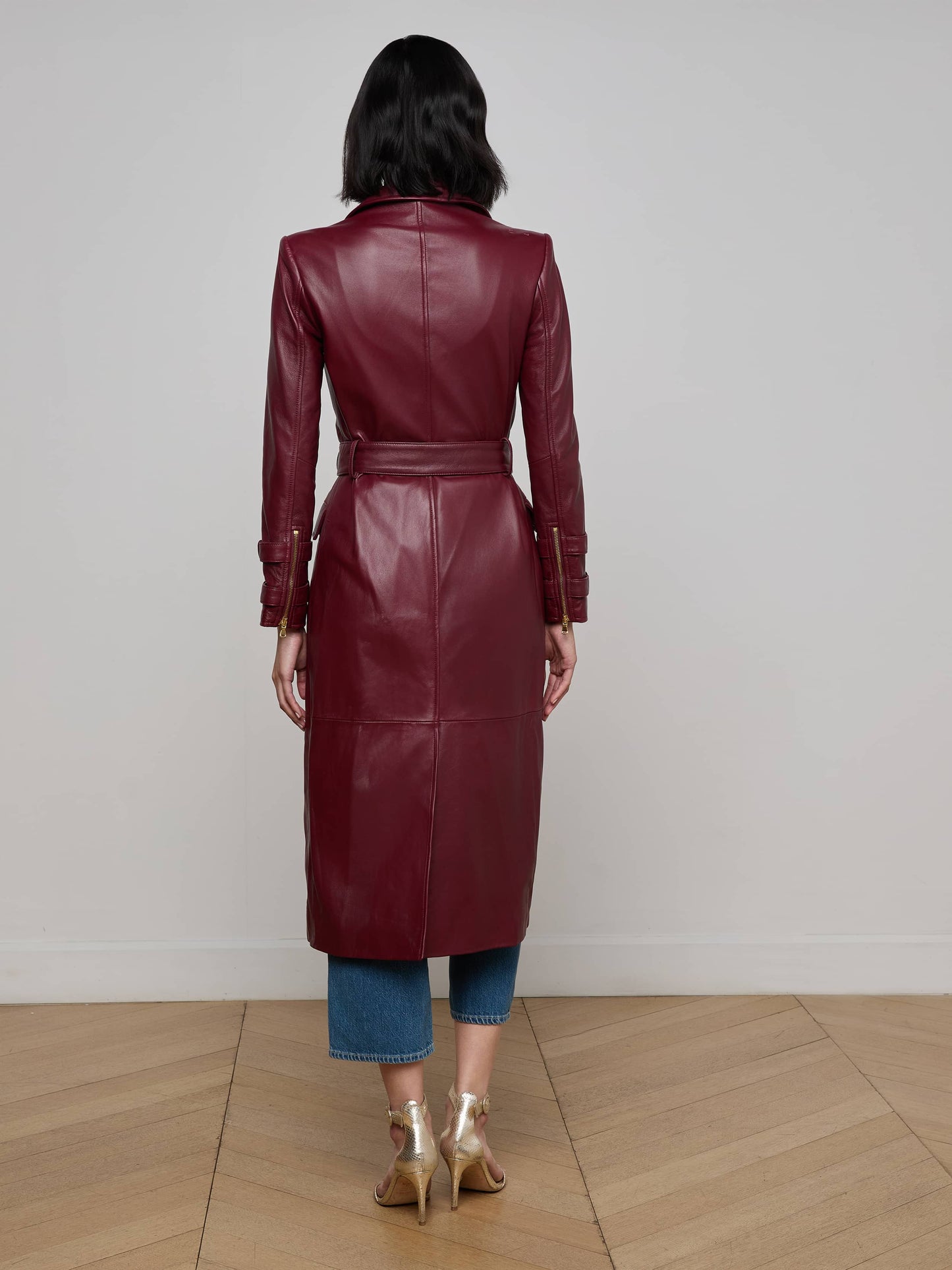 Celina Leather Trench Coat