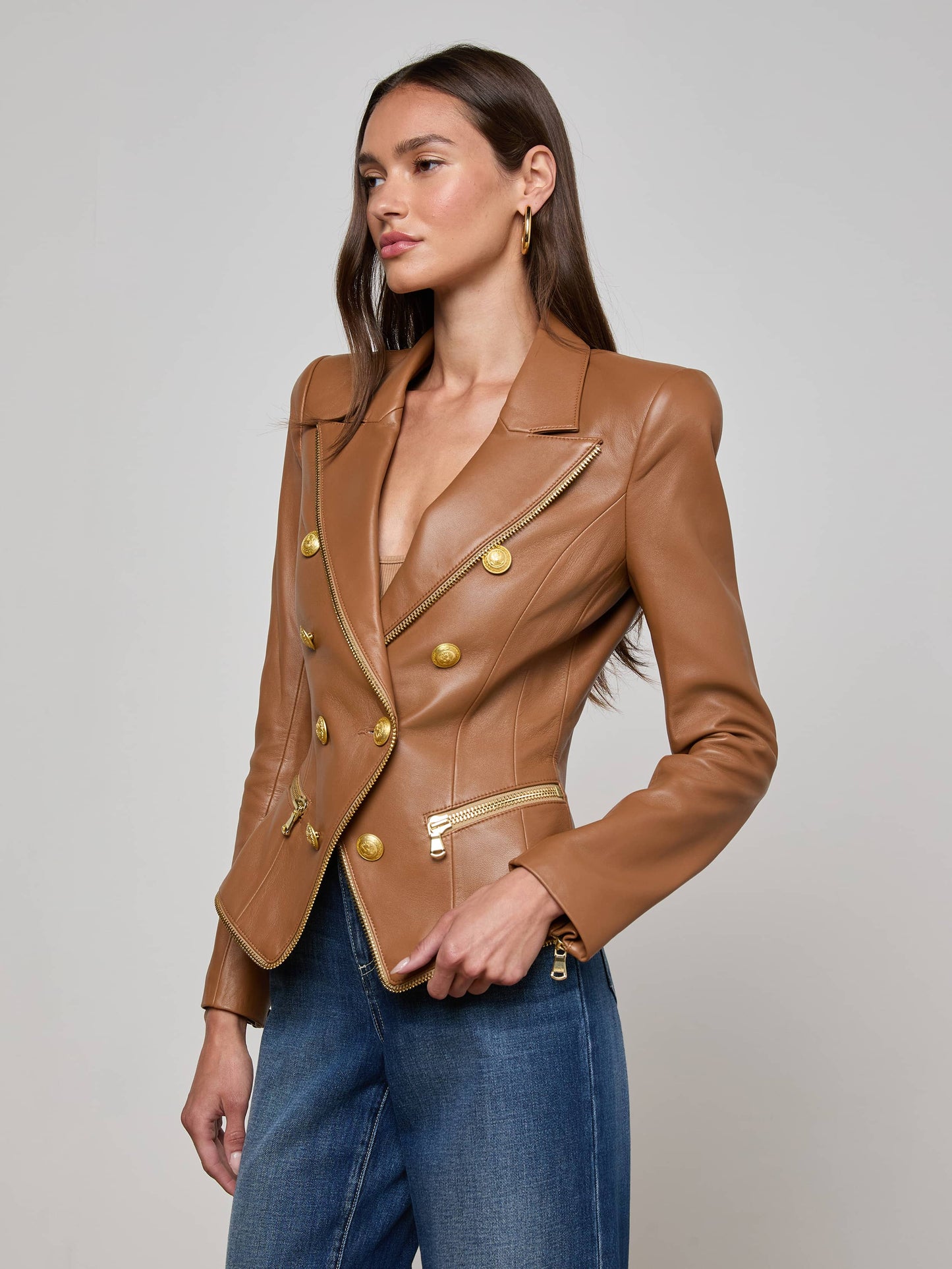 Ottilie Leather Blazer