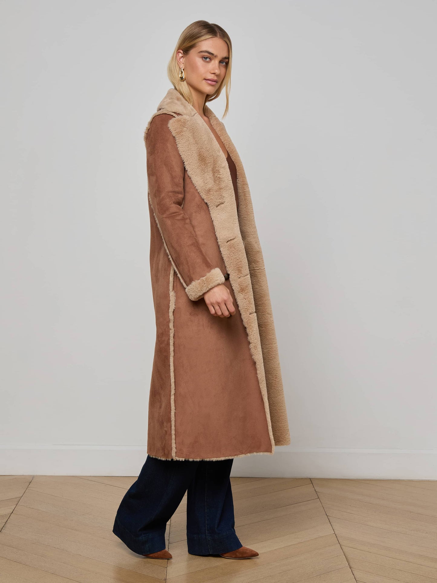 Citron Faux Fur Maxi Coat