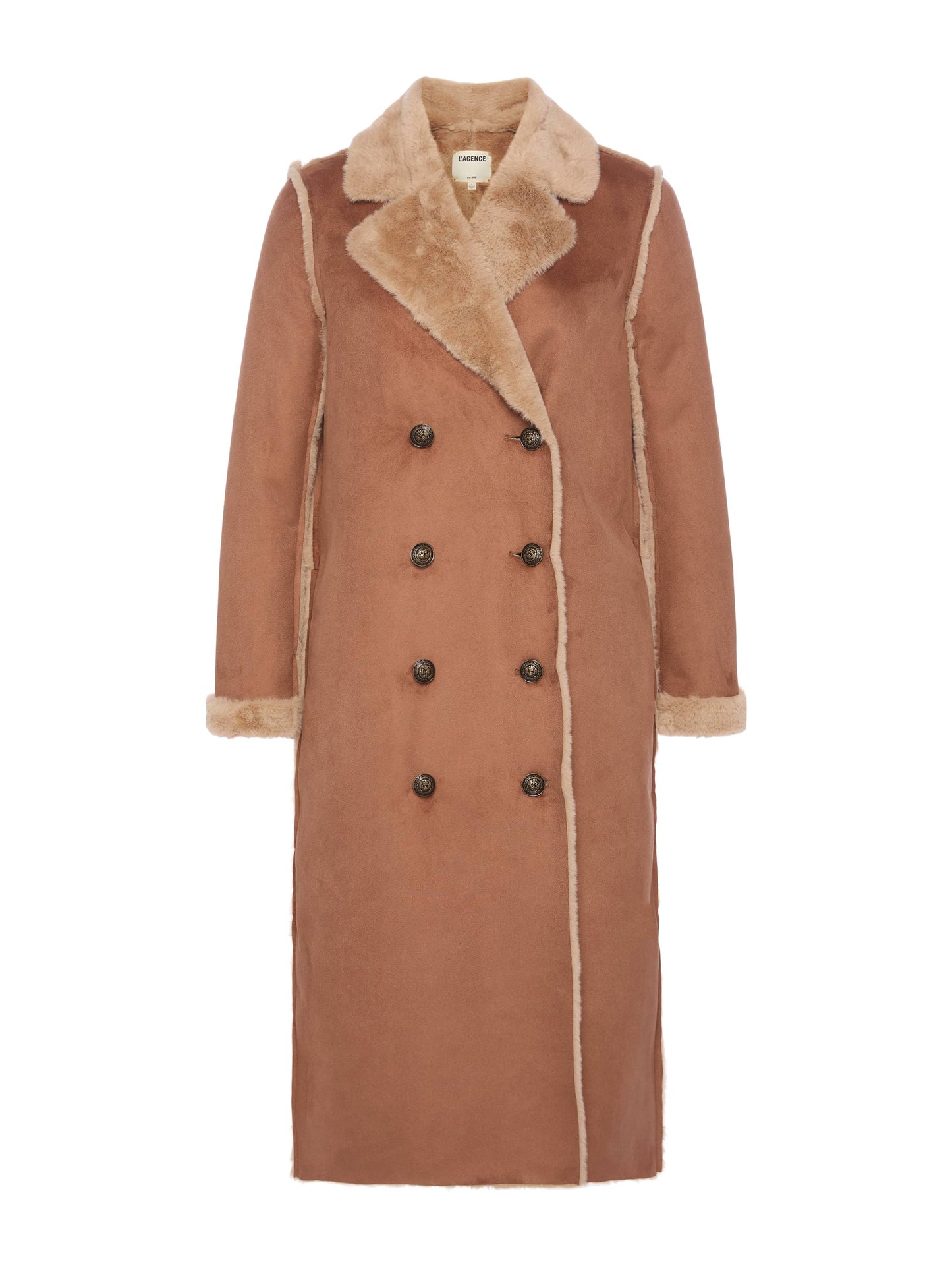 Citron Faux Fur Maxi Coat