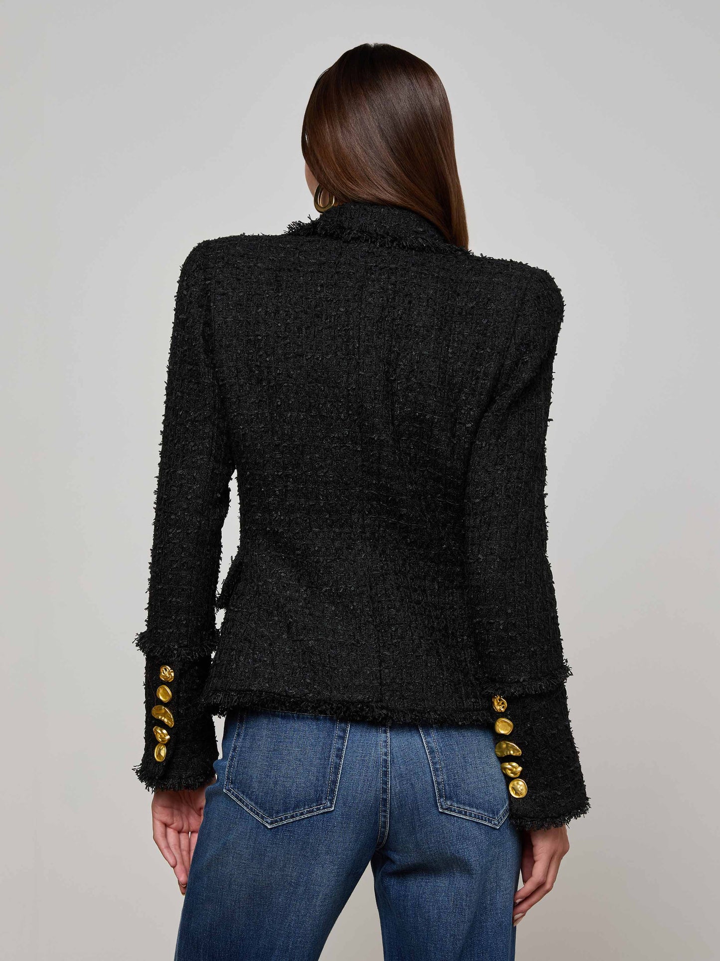 Kaisley Frayed Trim Blazer