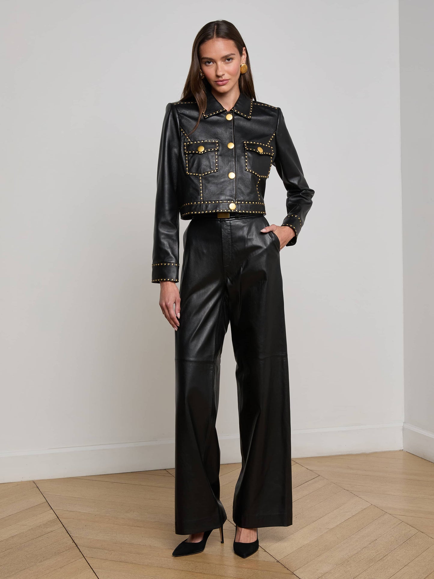 Winsome Studded Leather Jacket