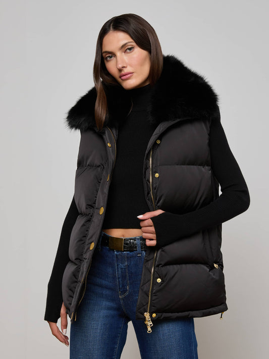 Nalo Faux Fur Puffer Vest
