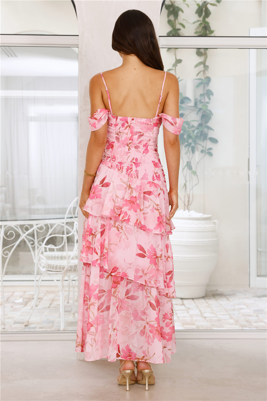Glimmering Grace Maxi Dress Pink