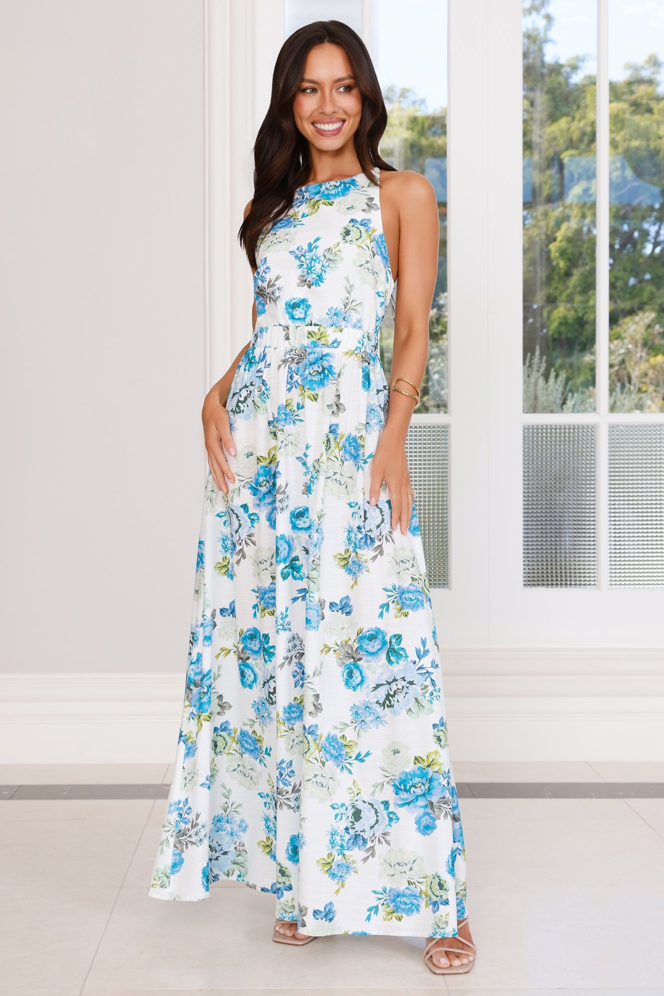Airy Beauty Maxi Dress Blue