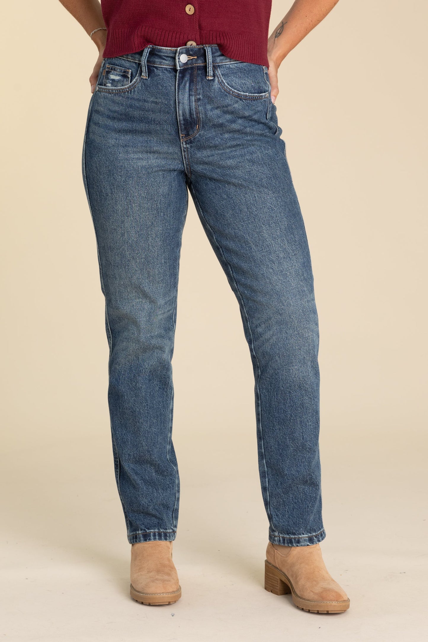 Judy Blue Dark Rigid Magic Straight Jeans