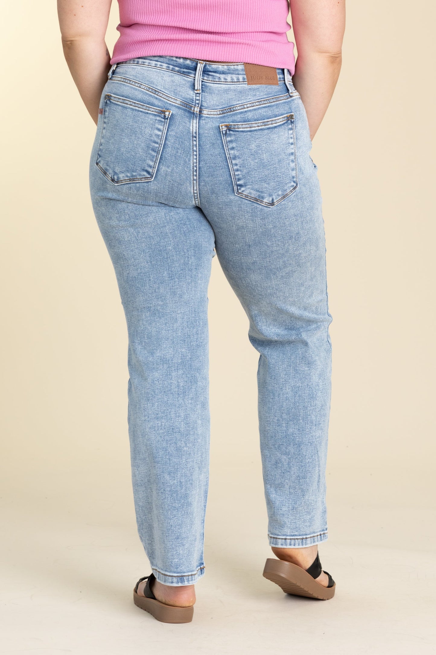 Judy Blue Light Stone Washed Straight Jeans
