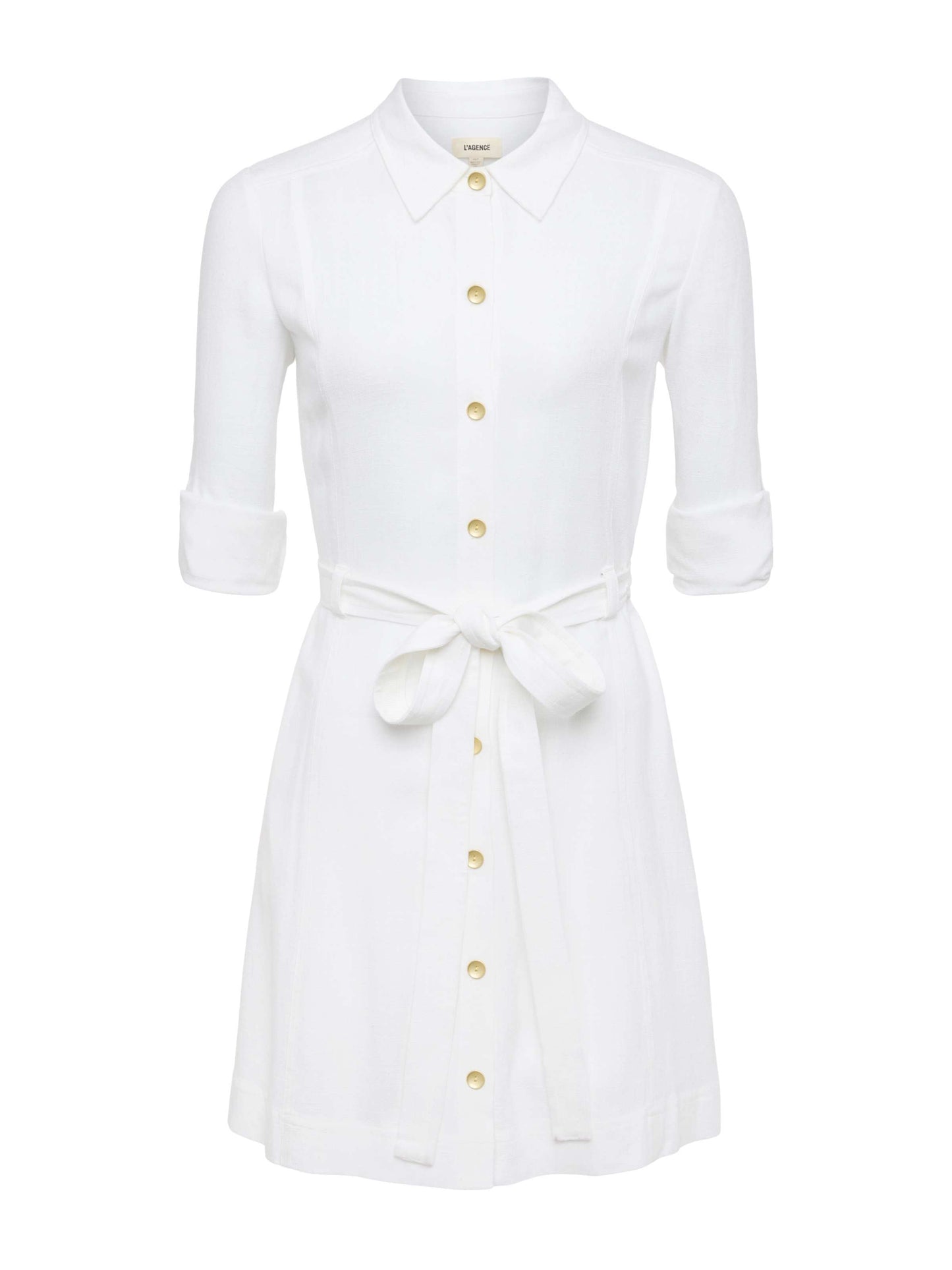 Kippa Linen-Blend Shirt Dress