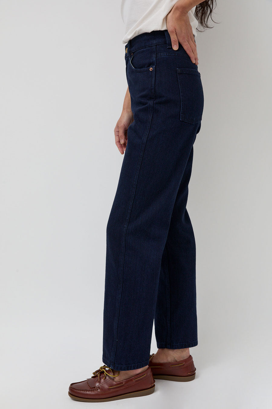 B Sides Plein High Straight in Indigo Rinse