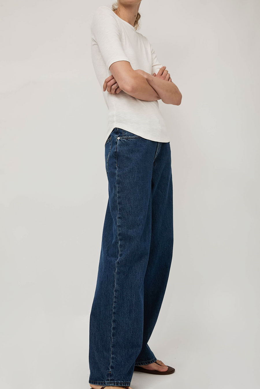 Dala Sling Jean in Flat Blue