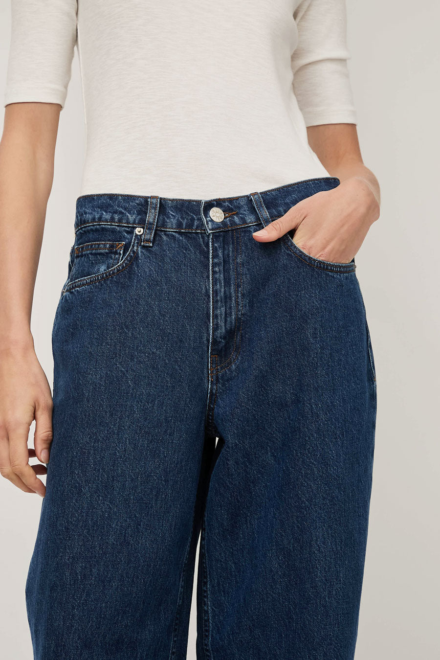 Dala Sling Jean in Flat Blue
